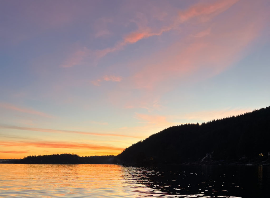 deep cove sunset